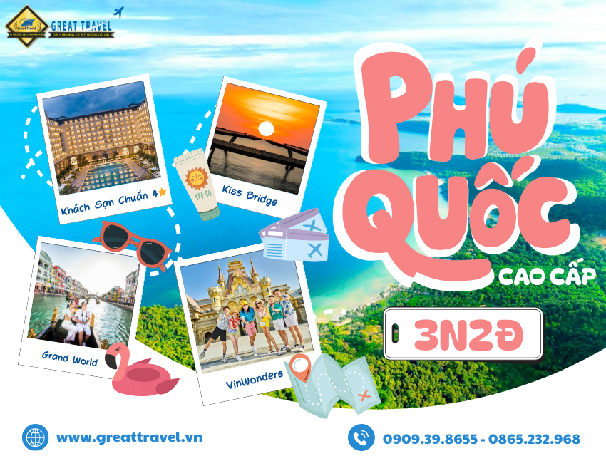 KHÁM PHÁ PHÚ QUỐC 3N2Đ – VINHOLIDAYS ĐẲNG CẤP – VUI CHƠI CỰC ĐÃ TẠI VINWONDERS & GRAND WORLD